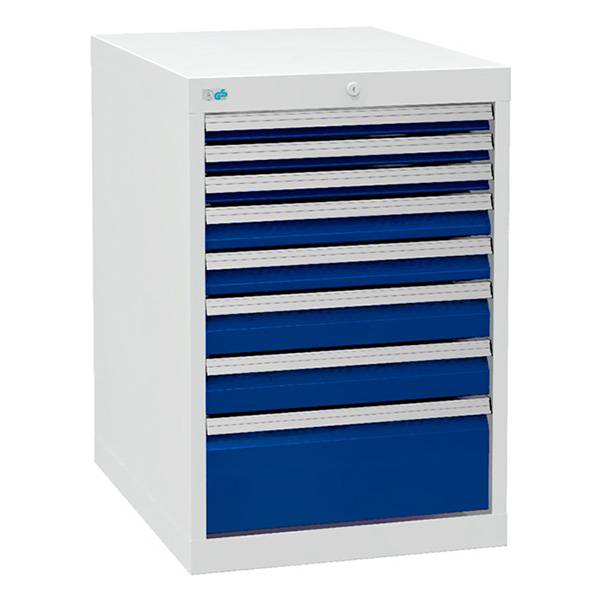 V&aelig;rksted skuffesektion 819x555x736mm 8 skuffer