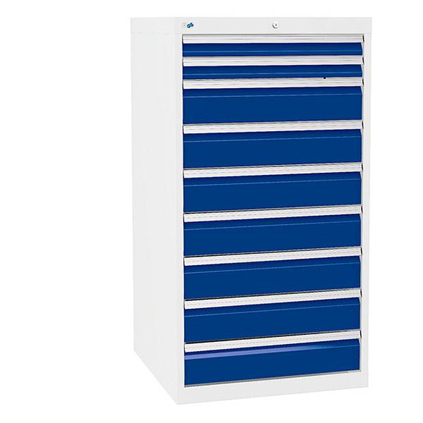 V&aelig;rksted skuffesektion 1319x705x736mm 9 skuffer