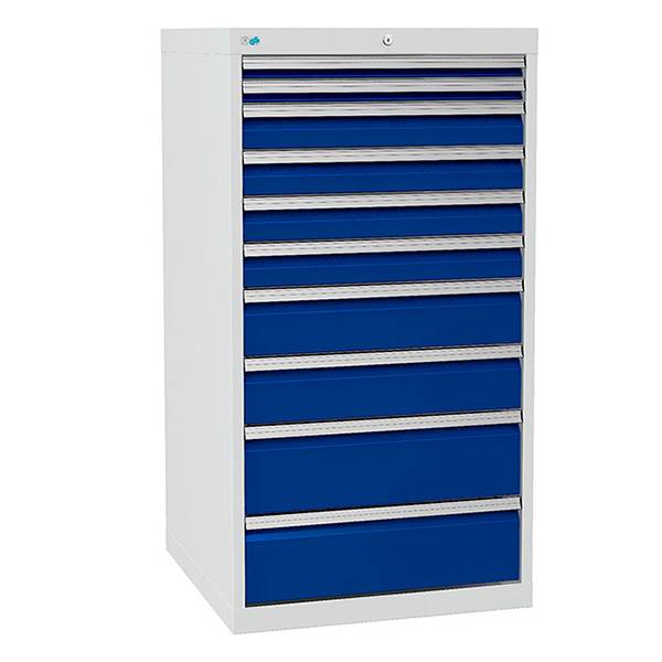 V&aelig;rksted skuffesektion 1319x705x736mm med 10 skuffer