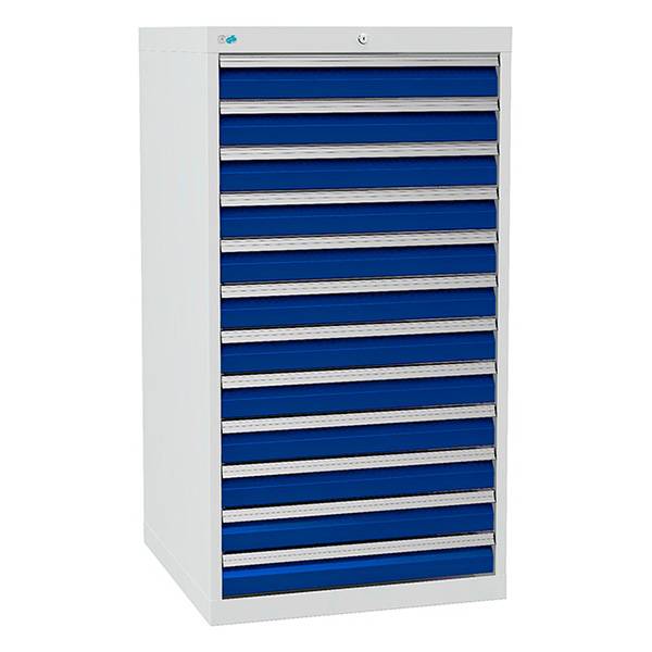 V&aelig;rksted skuffesektion 1319x705x736mm med 12 skuffer
