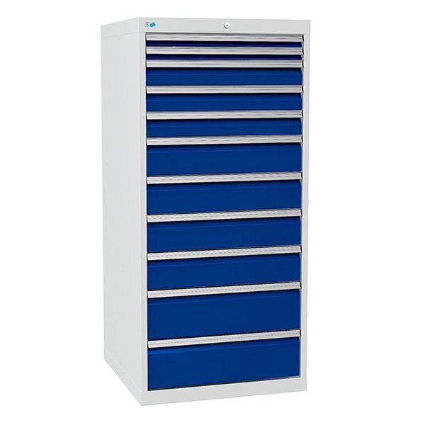 V&aelig;rksted skuffesektion 1519x705x736mm med 11 skuffer