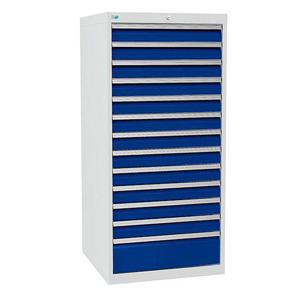 V&aelig;rksted skuffesektion 1519x705x736mm med 13 skuffer