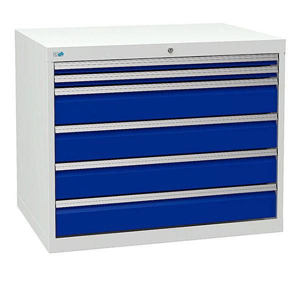 V&aelig;rksted skuffesektion 819x1005x736mm 6 skuffer