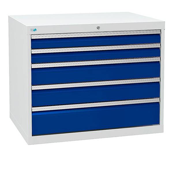 V&aelig;rksted skuffesektion 819x1005x736mm med 5 skuffer