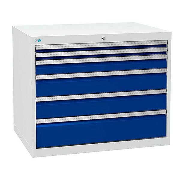 V&aelig;rksted skuffesektion 819x1005x736mm med 6 skuffer