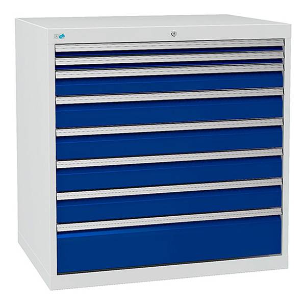 V&aelig;rksted skuffesektion 1019x1005x736mm med 8 skuffer