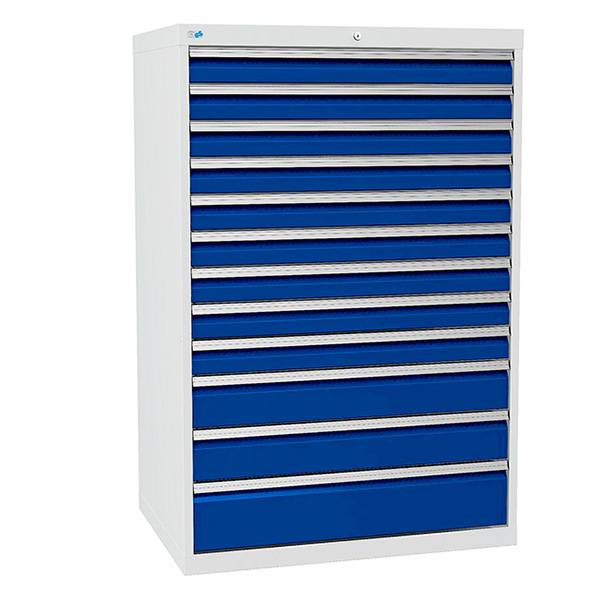 V&aelig;rksted skuffesektion 1519x1005x736mm med 12 skuffer