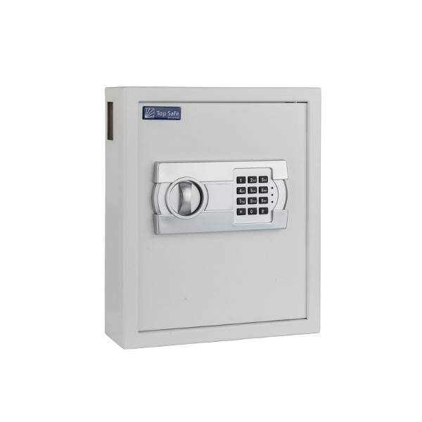 N&oslash;gleskab Top 40 med kodel&aring;s 360x300x110mm, 40 n&oslash;glekroge, gr&aring;t