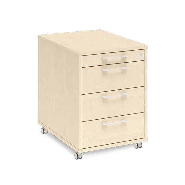 Ergoff skuffesektion med 4 skuffer birk laminat