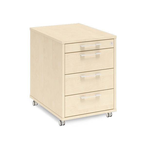 Ergoff skuffesektion med 4 skuffer birk laminat