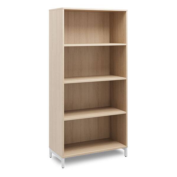Office bogreol 1660x800x400mm eg med alugr&aring; benramme
