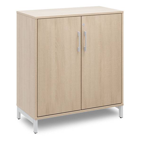 Office kontorskab 890x800mm eg med alugr&aring;t stel