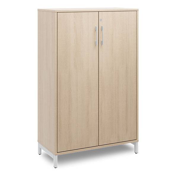 Office kontorskab 1275x800x400mm eg med alugr&aring;t stel