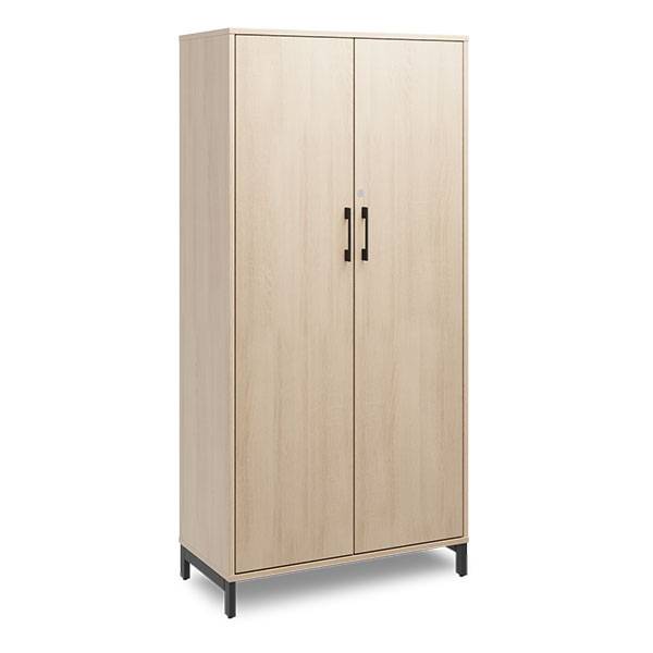 Office kontorskab med 4 hylder 1660x800mm eg med sort stel