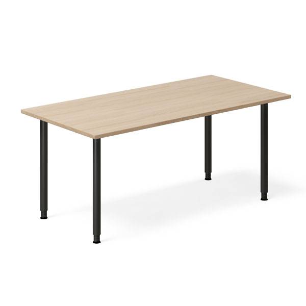 Office skrivebord 160x80cm eg laminat med sort stel 