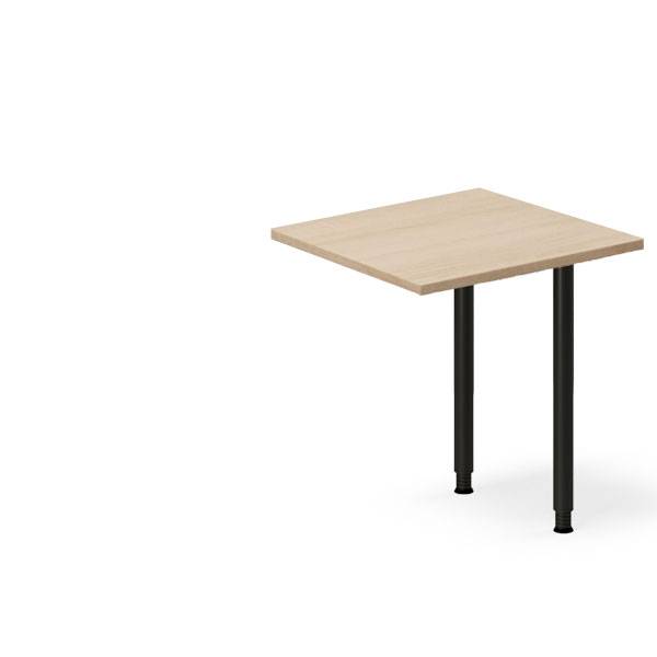 Office skrivebord tilbyg 60x60cm eg laminat med sort stel 