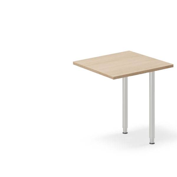 Office skrivebord tilbyg 60x60cm eg laminat med s&oslash;lv stel 