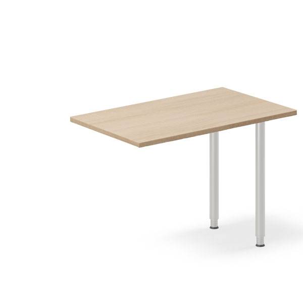 Office skrivebord tilbyg 100x60cm eg laminat med s&oslash;lv stel 