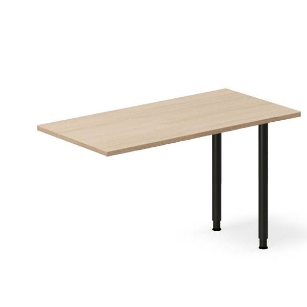 Office skrivebord tilbyg 120x60cm eg laminat med sort stel 