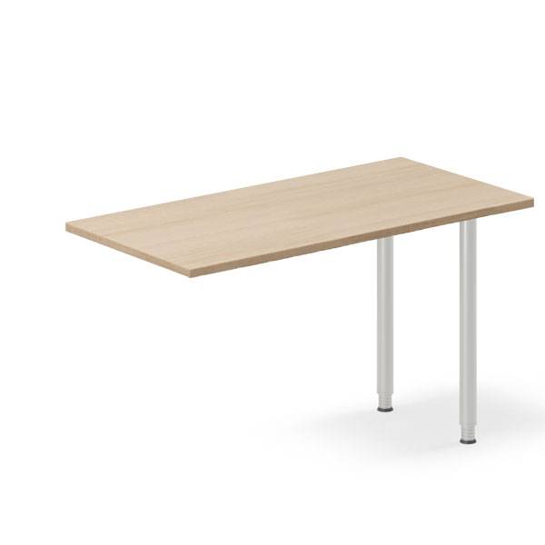 Office skrivebord tilbyg 120x60cm eg laminat med s&oslash;lv stel 