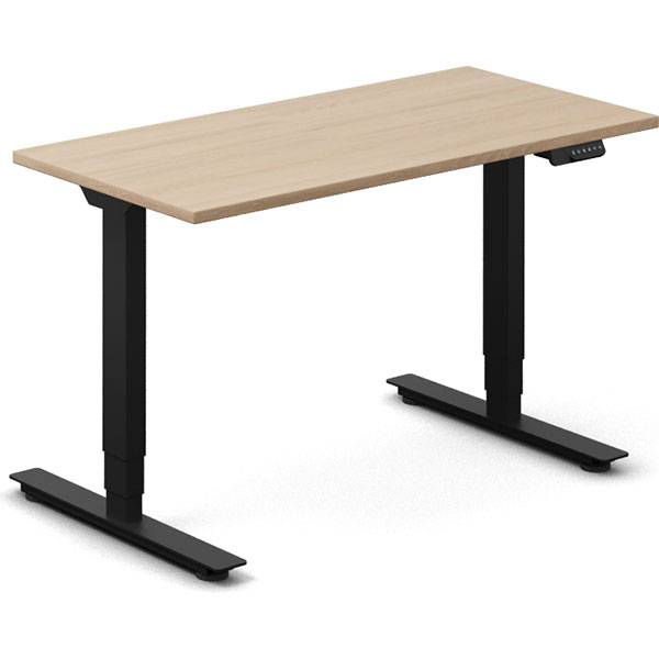 Office h&aelig;ve-s&aelig;nkebord 120x60cm eg laminat med sort stel