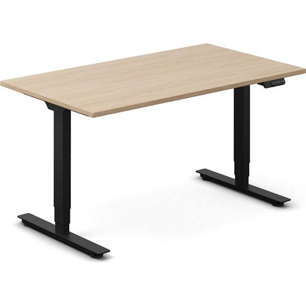 Office h&aelig;ve-s&aelig;nkebord 140x80cm eg laminat med sort stel