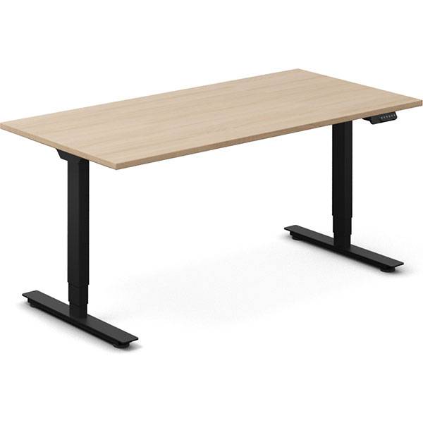 Office h&aelig;ve-s&aelig;nkebord 160x80cm eg laminat med sort stel