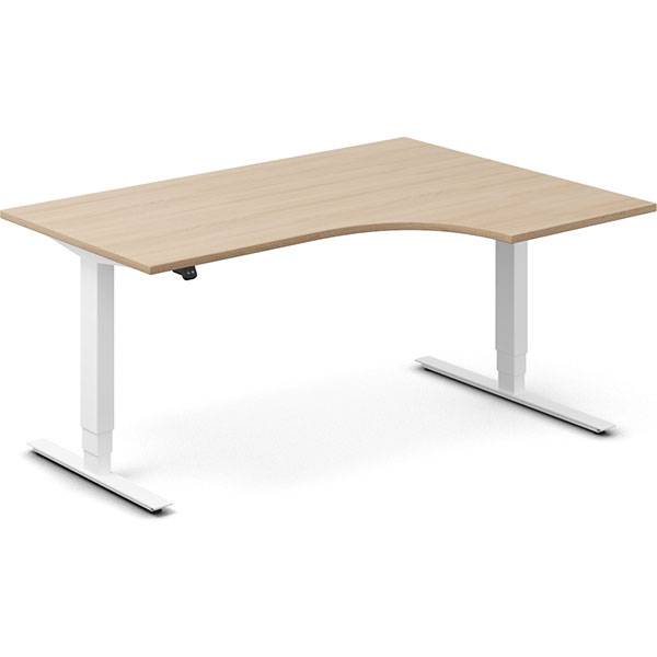 Office h&aelig;ve-s&aelig;nkebord h&oslash;jrevendt 160x120cm eg med hvidt stel