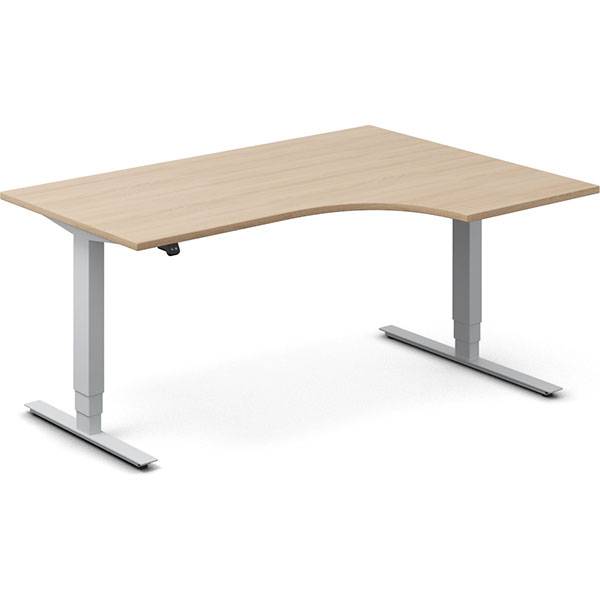 Office h&aelig;ve-s&aelig;nkebord h&oslash;jrevendt 160x120cm eg med s&oslash;lv stel