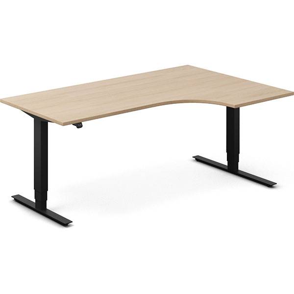 Office h&aelig;ve-s&aelig;nkebord h&oslash;jrevendt 180x120cm eg med sort stel