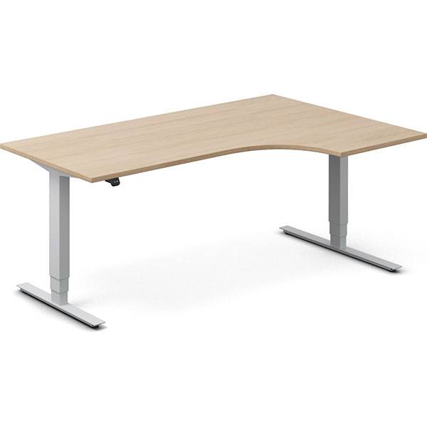 Office h&aelig;ve-s&aelig;nkebord h&oslash;jrevendt 180x120cm eg med s&oslash;lv stel
