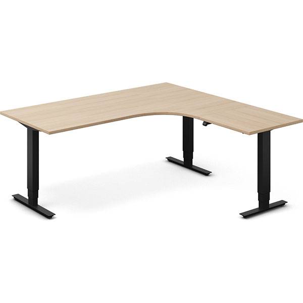 Office h&aelig;ve-s&aelig;nkebord h&oslash;jrevendt 180x180cm eg med sort stel