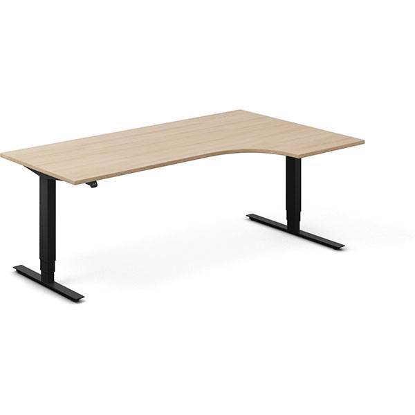 Office h&aelig;ve-s&aelig;nkebord h&oslash;jrevendt 200x120cm eg med sort stel