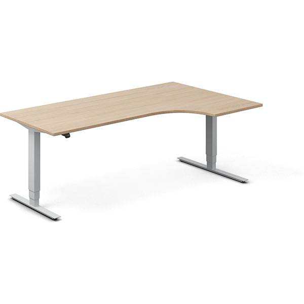 Office h&aelig;ve-s&aelig;nkebord h&oslash;jrevendt 200x120cm eg med s&oslash;lv stel