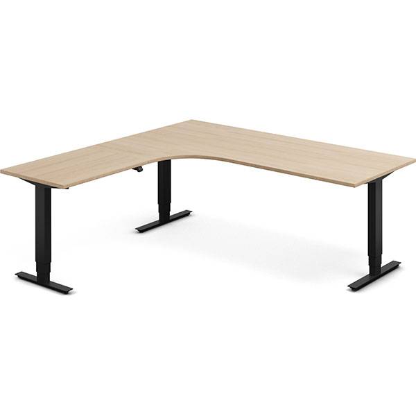 Office h&aelig;ve-s&aelig;nkebord h&oslash;jrevendt 200x200cm eg med sort stel
