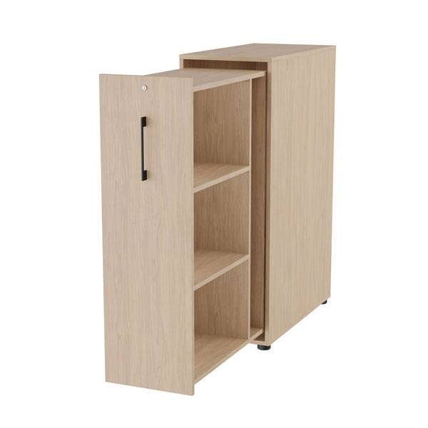 Office Towerskab 120x40cm h&oslash;jre &aring;bning eg med sort greb