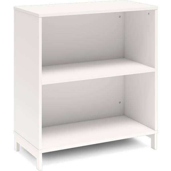 Office bogreol 890x800x400mm hvid med hvid benramme