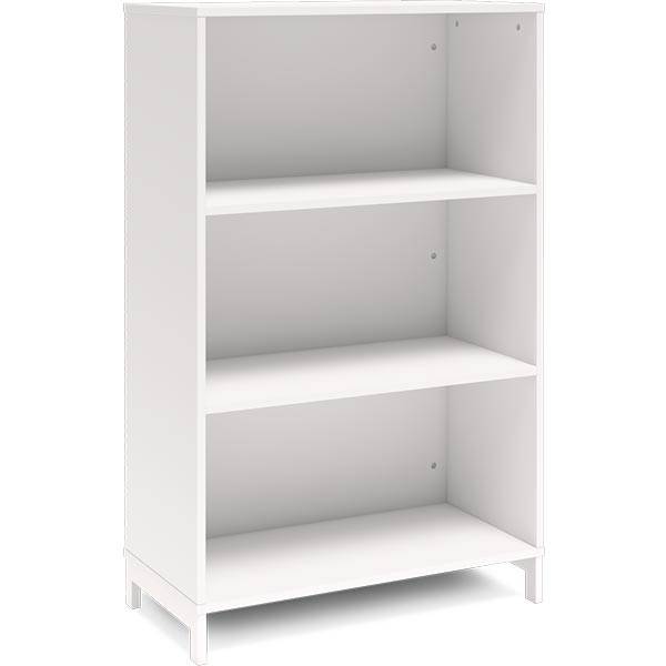 Office bogreol 1275x800x400mm hvid med hvid benramme
