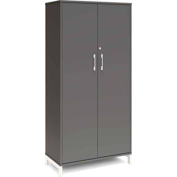 Office kontorskab med 4 hylder 1660x800mm antracit med hvidt stel