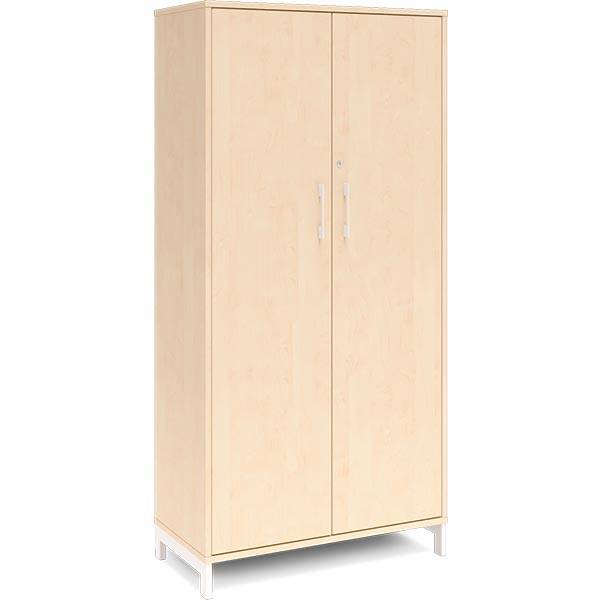 Office kontorskab med 4 hylder 1660x800mm birk med hvidt stel