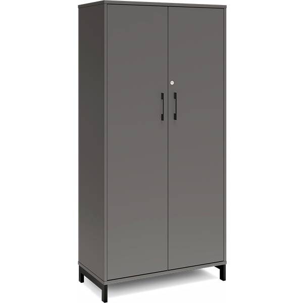 Office kontorskab med 4 hylder 1660x800mm antracit med sort stel