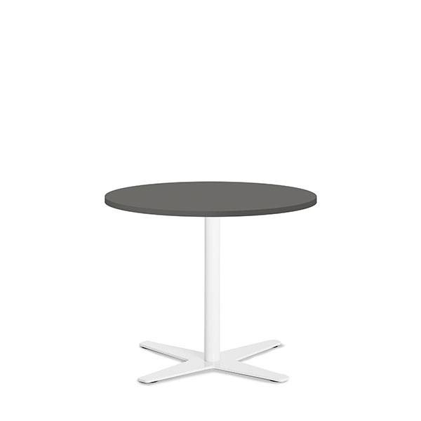 Amy cafebord &Oslash;65cm h:53,5cm antracit med facetkant hvidt stel