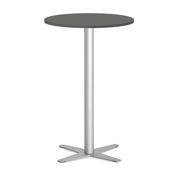 Amy cafebord Ø65cm højde 105cm antracit med alugråt understel