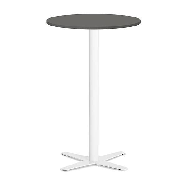Amy cafebord Ø65cm højde 105cm antracit med hvidt understel