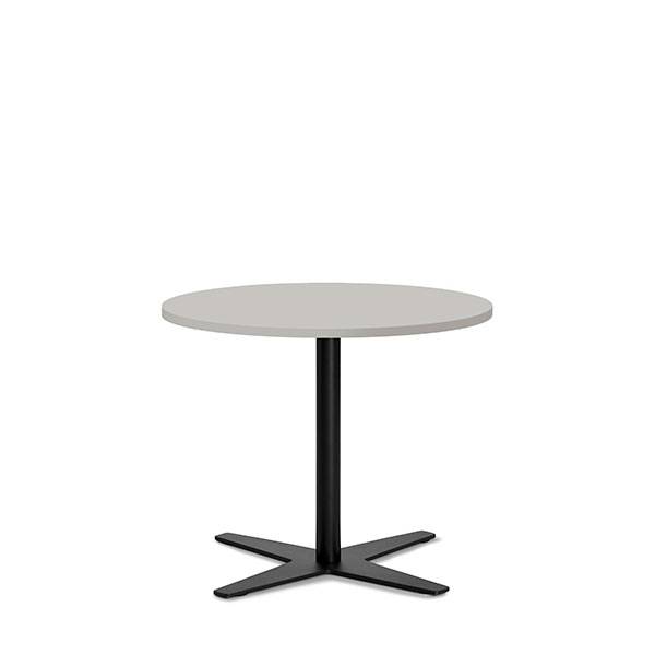 Amy cafebord &Oslash;65cm h:56,5cm lys gr&aring; med facetkant sort stel