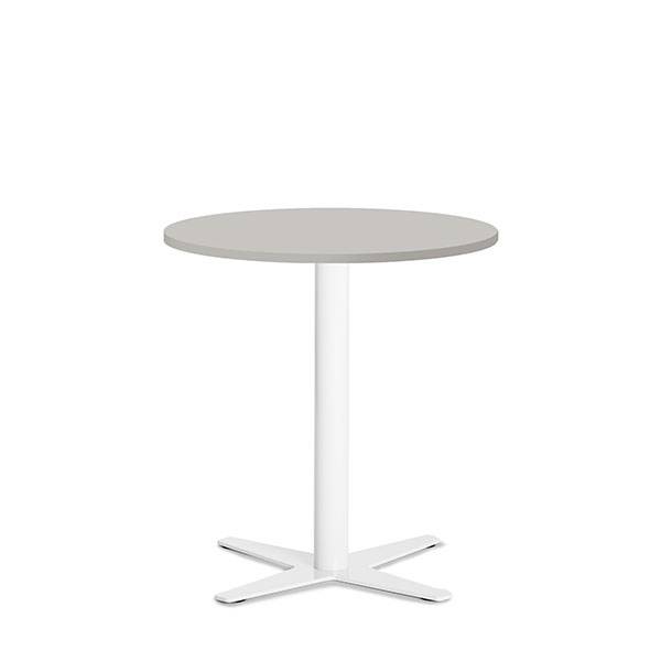 Amy cafebord &Oslash;65cm h&oslash;jde 73,5cm gr&aring; bordplade med hvidt stel