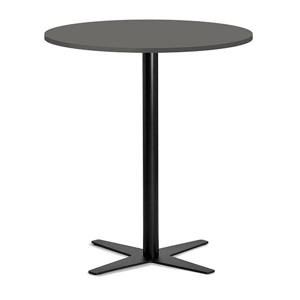 Amy cafebord Ø90cm højde 105cm antracit med sort understel