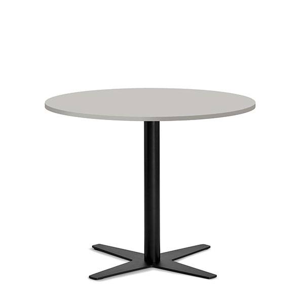 Amy cafebord &Oslash;90cm h:73,5cm gr&aring; bordplade med sort understel
