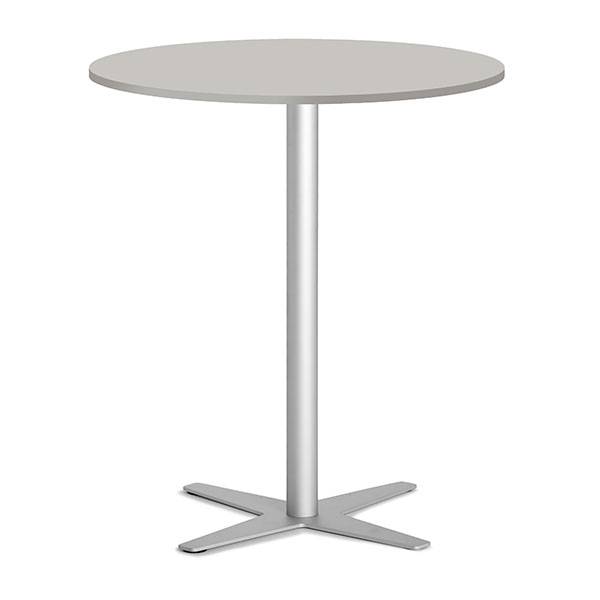 Amy cafebord Ø90cm højde 105cm grå bordplade med alugråt stel