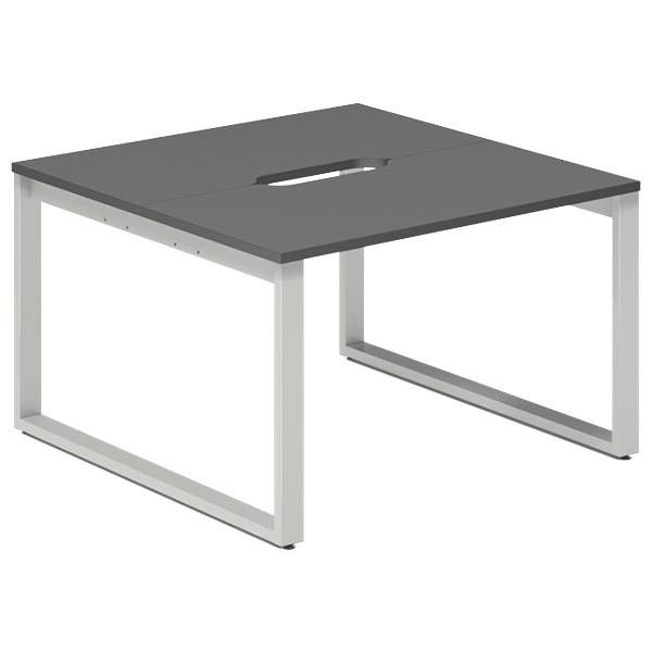 Studiebord startmodul 120x60cm i antracit med alugråt stel